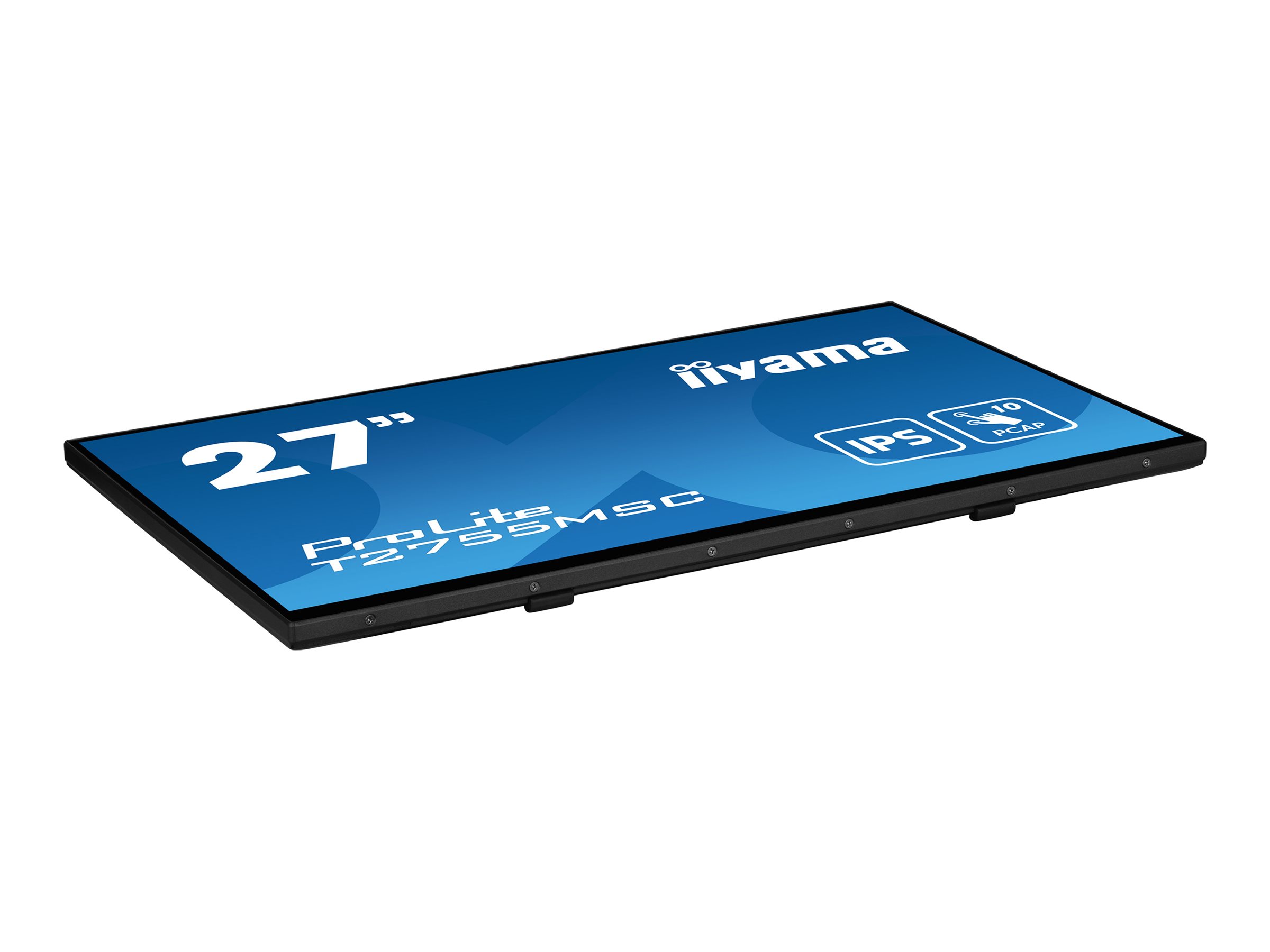 Iiyama ProLite T2755MSC-B1 - LED-Monitor - 68.6 cm (27")Touchscreen - 1920 x 1080 Full HD (1080p) @ 60 Hz - IPS - 400 cd/m² - 1000:1 - 5 ms - HDMI - DisplayPort - Lautsprecher - Schwarz - Matte