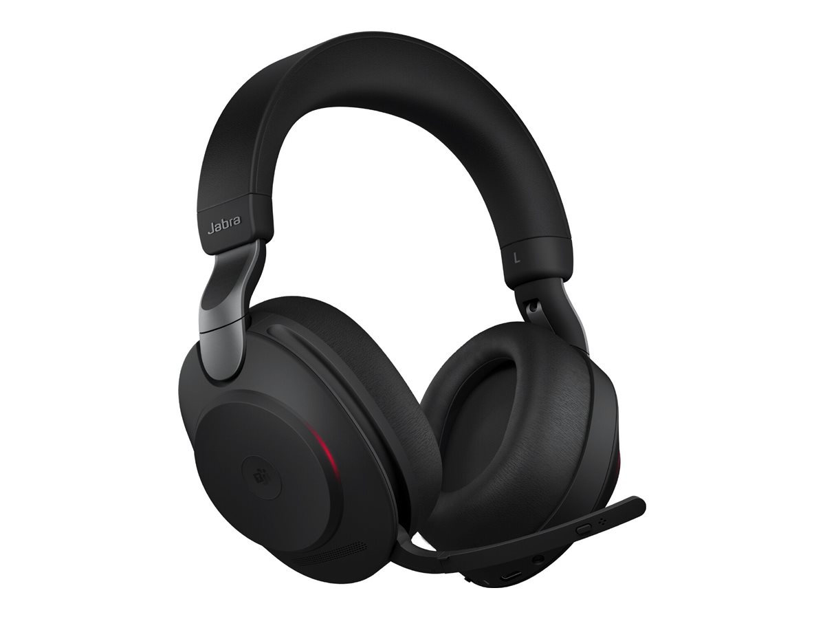 Jabra Evolve2 85 MS Stereo - Headset - ohrumschließendBluetooth - kabellos - aktive Rauschunterdrückung - 3,5 mm Stecker - Geräuschisolierung - Schwarz - Zertifiziert für Microsoft Teams