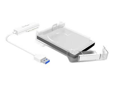 ICY BOX IB-AC703-U3 - Speichergehäuse mit Datenanzeige, Netzanzeige, EasySwap Mechanism - 2.5" (6.4 cm)SATA 6Gb/s - USB 3.0 - weiß