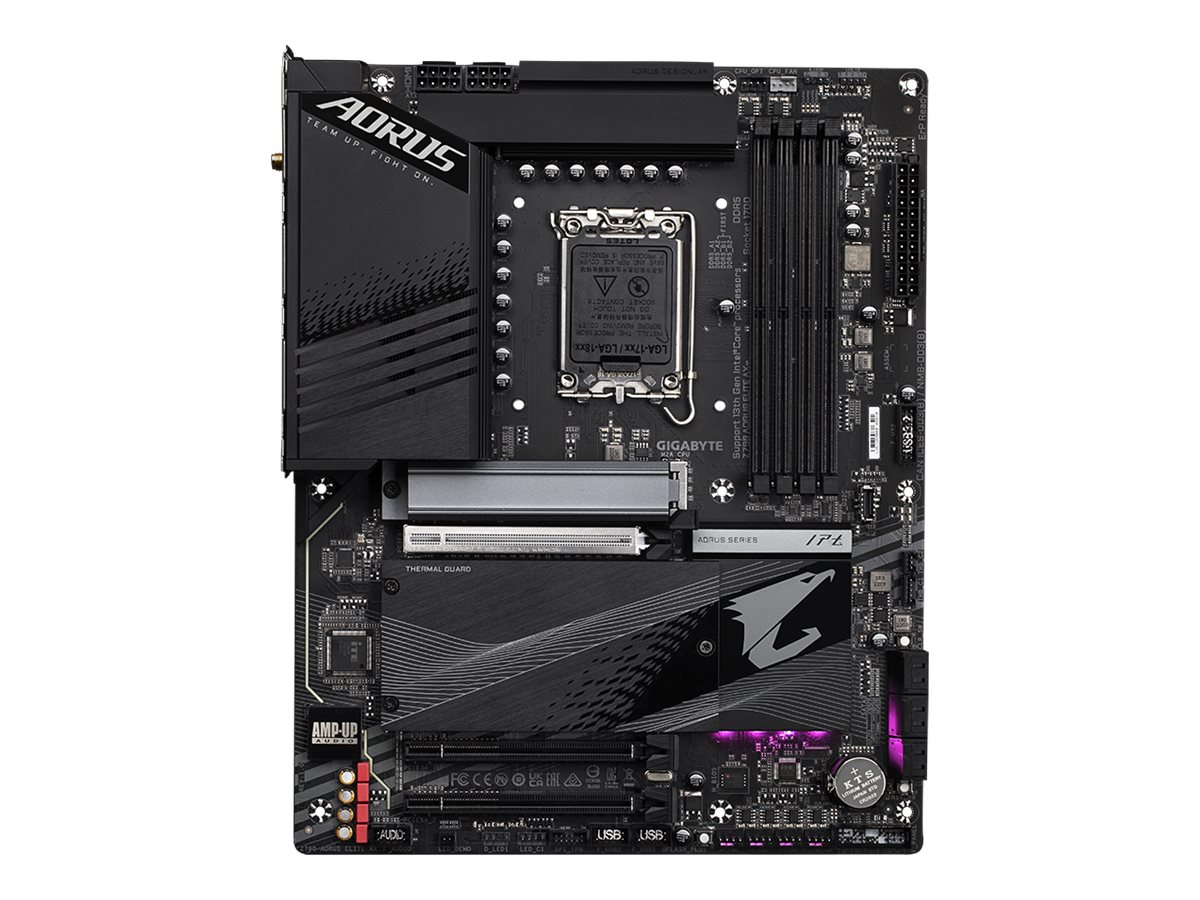 Gigabyte Z790 AORUS ELITE AX Motherboard - Unterstützt Intel Core 14. Generation CPUs, 16*+2+1 Phasen Digital VRM, bis zu 7600MHz DDR5 (OC), 4xPCIe 4.0 M.2, Wi-Fi 6E, 2.5GbE LAN, USB 3.2 Gen 2x2, Inte