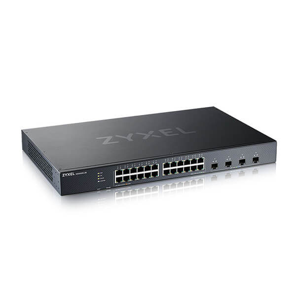 ZyXEL XGS1935 Series XGS1935-28 - Switch - verwaltet - L3 Lite - Smart - 24 x 10/100/1000 + 4 x 10 Gigabit SFP+ (Uplink)an Rack montierbar - für Zyxel DAC10G-1M v2 - DAC10G-3M v2 - SFP10 - SFP-1000 -