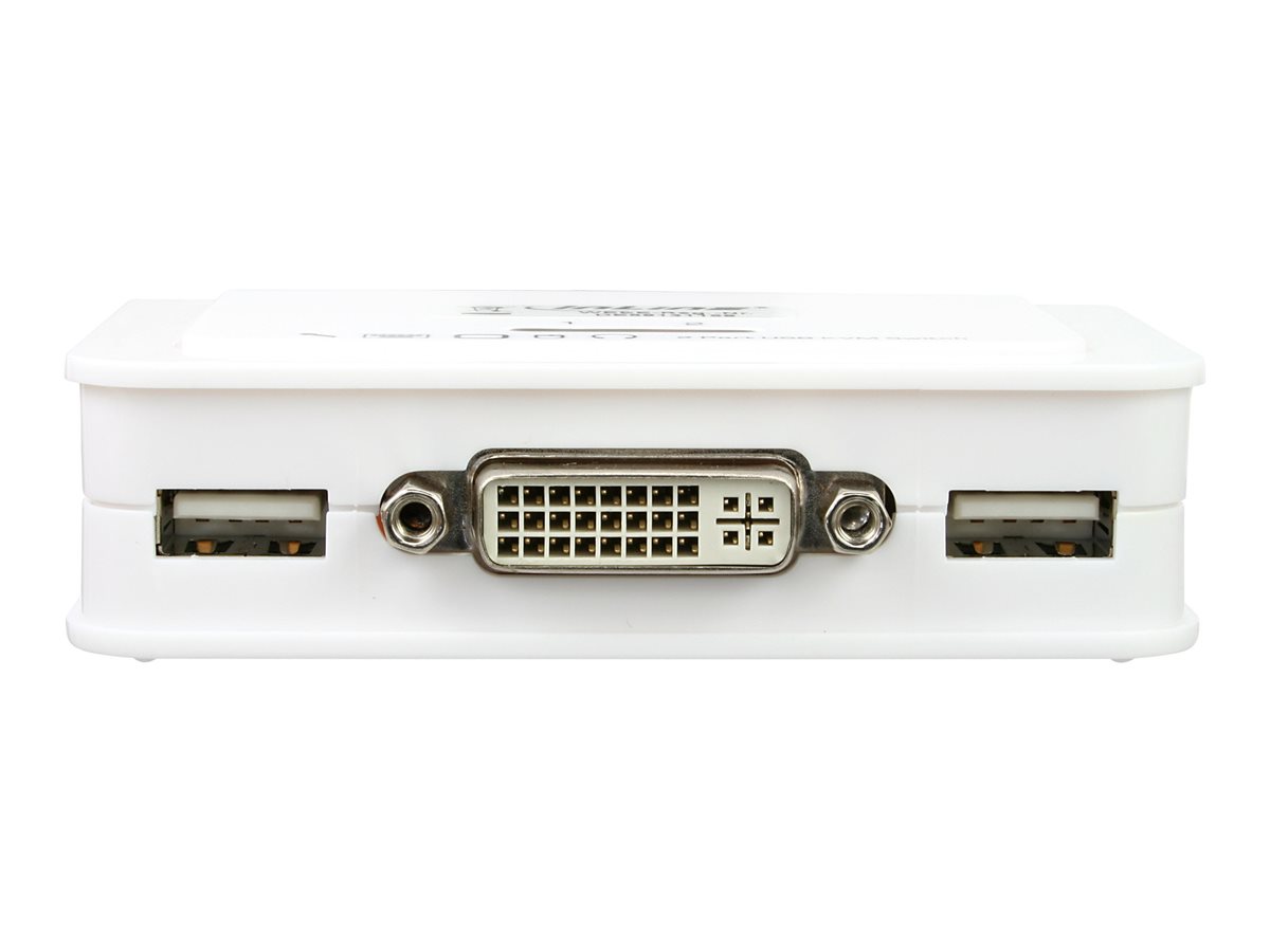 InLine KVM Switch - 2-fach - DVI-D - USB - mit Audio - integr. Kabel1 lokaler Benutzer - Desktop