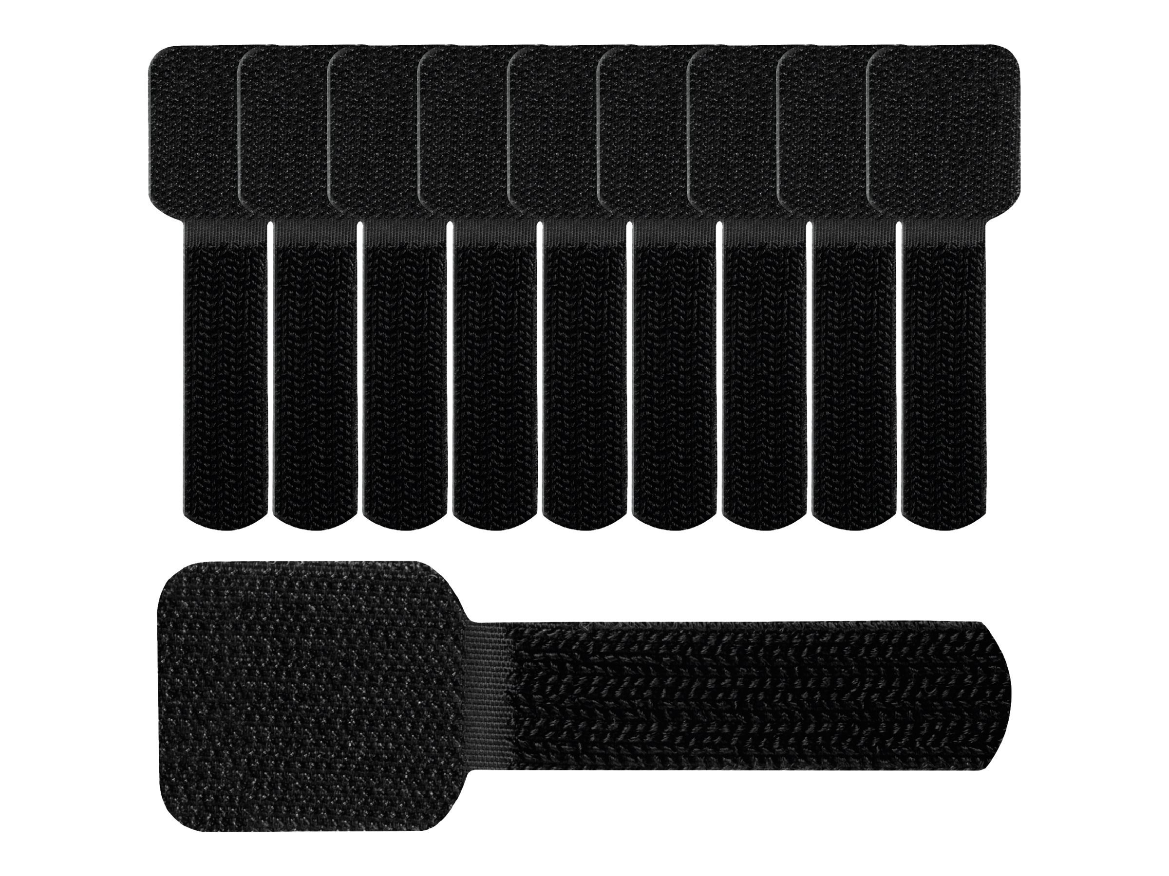 Label-the-cable LTC WALL STRAPS - Kabelhalter - Oberfläche montierbar, geeignet für Wandmontage - 9 cm - Schwarz (Packung mit 10) LTC Wall - 9cm - Schwarz - 10er Pack