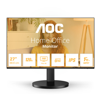 AOC B3 27B3HA2, 68,6 cm (27"), 1920 x 1080 Pixel, Full HD, LED, 4 ms, SchwarzScreen size (inch) 27 - Panel resolution 1920x1080 - Max Refresh rate 120 Hz - Response time MPRT 1 ms - Panel type IPS - H