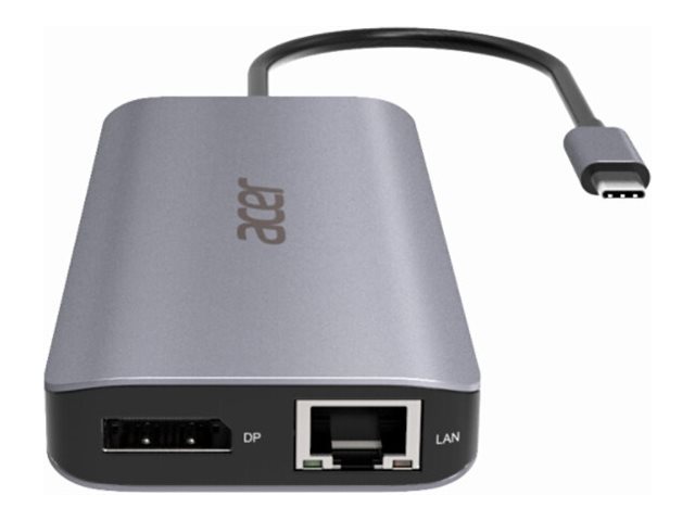 Acer 12-In-1 Type-C Adapter - DockingstationUSB-C - 2 x HDMI - DP - 1GbE - für Chromebook 51X; Extensa 15; Predator Helios 300; Predator Triton 300; TravelMate Spin B3