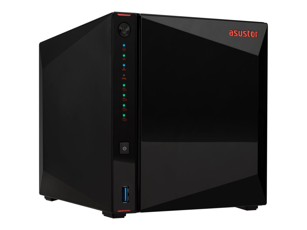 Asustor NSechskanttor 4 Gen 2 AS5404T - NAS-ServerSATA 6Gb/s - RAID 0 - 1 - 5 - 6 - 10 - JBOD - RAM 4 GB - 2.5 Gigabit Ethernet - iSCSI Support
