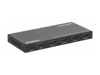 Manhattan HDMI Splitter - Video-/Audio-Splitter4K - 60 Hz - mit Downscaling - 4 x HDMI - Desktop