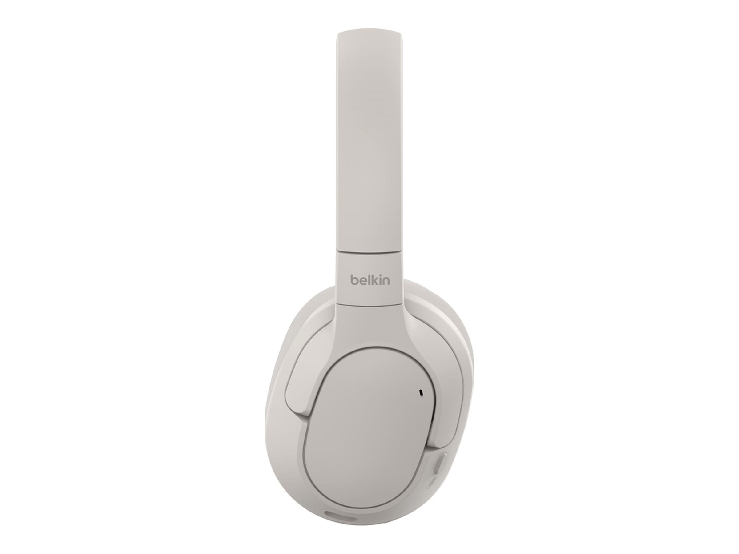 Belkin SoundForm Surround - Kopfhörer mit Mikrofonohrumschließend - Bluetooth - kabellos - kabelgebunden - USB-C - 3,5 mm Stecker - Sand