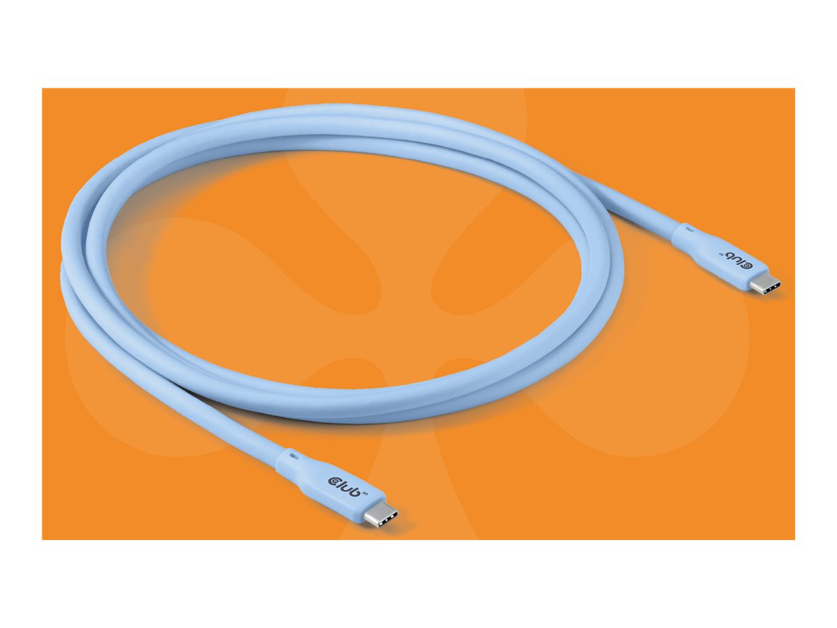 Club 3D Lifestyle USB-C Kabel PD 240W,20Gbps 2m pinkUSB4 - 48 V - 5 A - 2 m - Blau