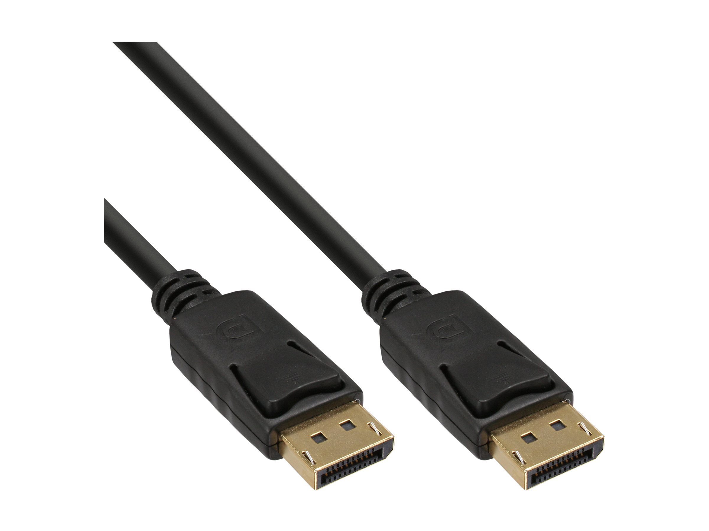 InLine DisplayPort Kabel - schwarz - vergoldete Kontakte - 0,3mzu DisplayPort (M) - DisplayPort 1.2 - 30 cm - 4K Unterstützung - Schwarz
