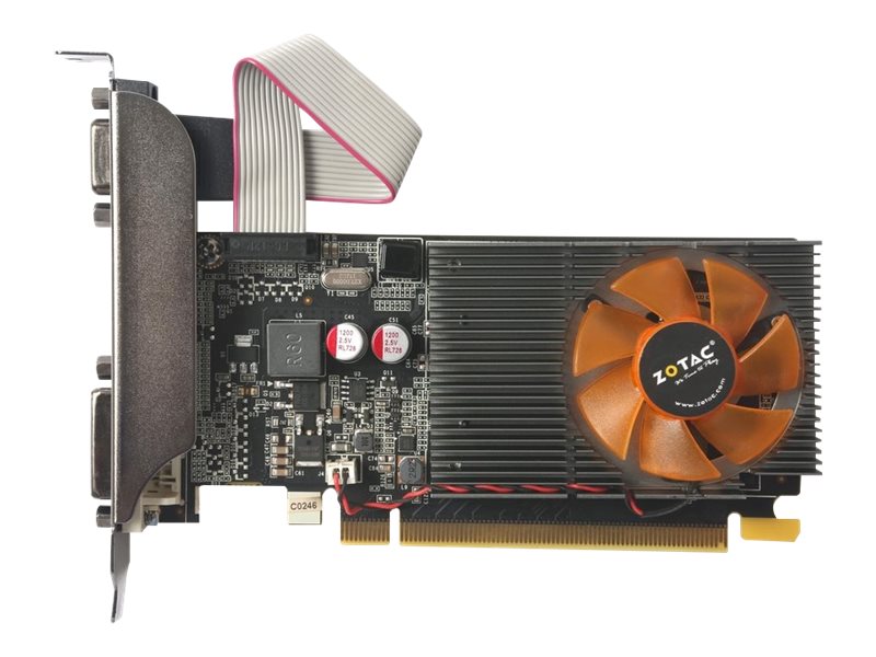 ZOTAC GeForce GT 710 - Grafikkarte - GF GT 7102 GB DDR3 - PCIe 2.0 Low-Profile - DVI - HDMI - VGA