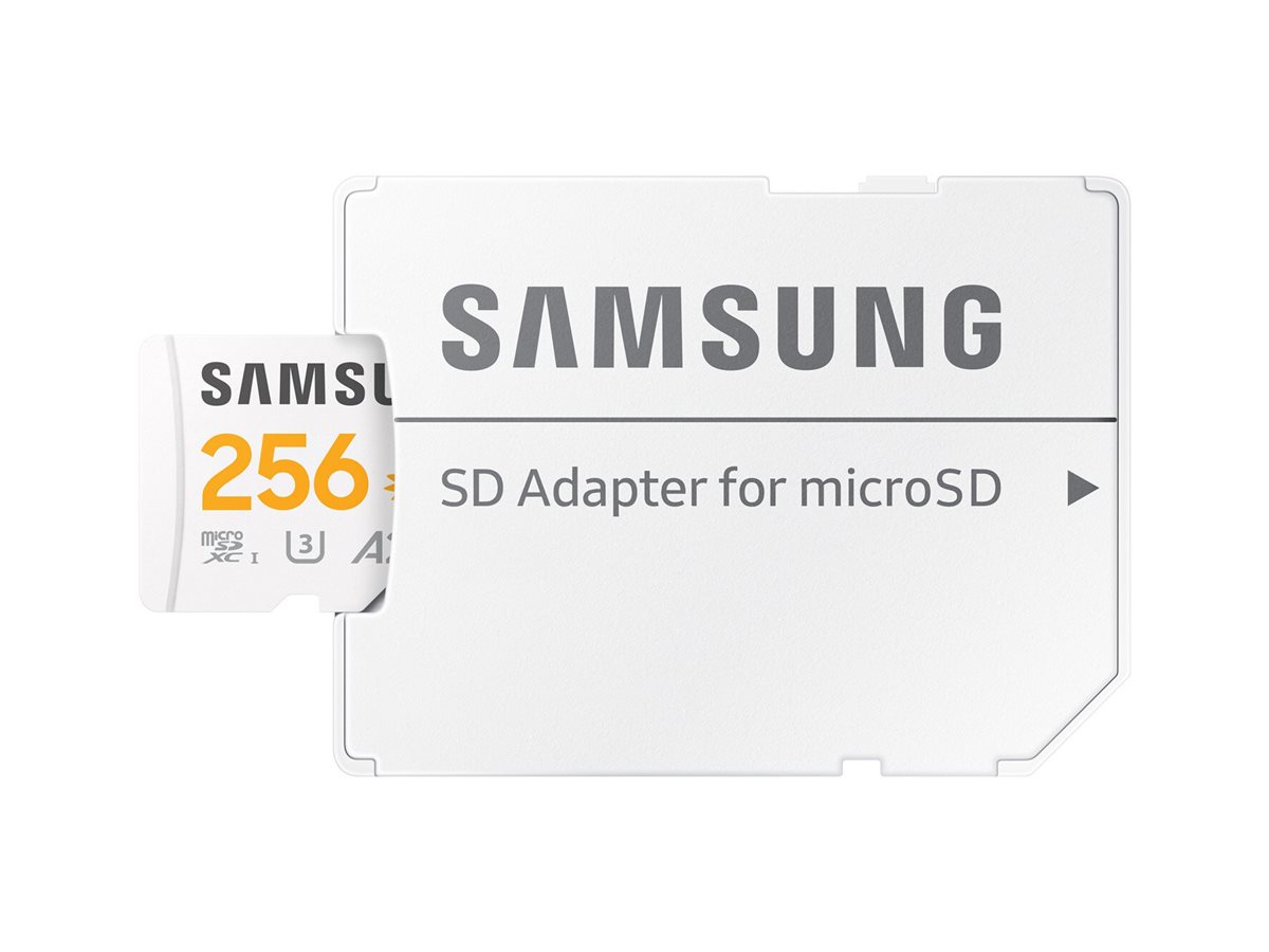 Samsung PRO Plus MB-MD256SA - Sonic the Hedgehog Flash-Speicherkarte (microSDXC-an-SD-Adapter inbegriffen)256 GB - A2 / Video Class V30 / UHS-I U3 - microSDXC UHS-I - weiß