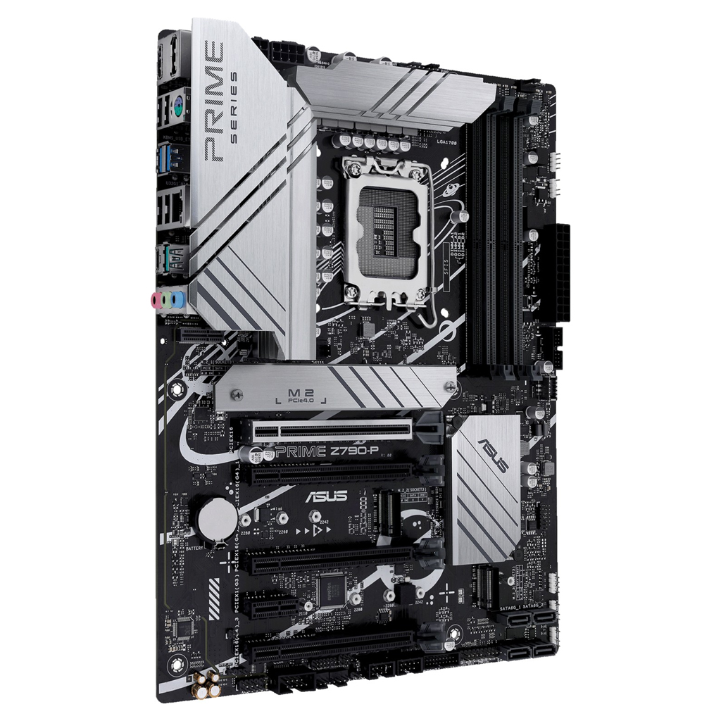 ASUS PRIME Z790-P - Motherboard - ATX - LGA1700 Sockel - Z790 Chipsatz - USB-C 3.2 Gen 2x2, USB 3.2 Gen 2, USB 3.2 Gen 1, USB-C 3.2 Gen2 - 2.5 Gigabit LAN - Onboard-Grafik (CPU erforderlich)HD Audio (