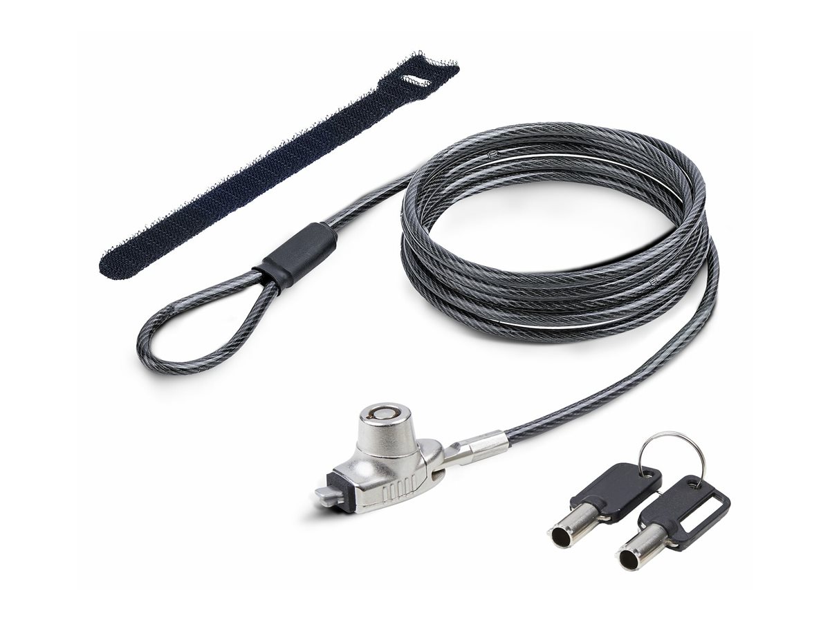 StarTech.com Slim Lock Noble Wedge Slot Compatible6.6ft Locking Cable - Sicherheitskabelschloss - Diebstahlschutz - 2 m - TAA-konform