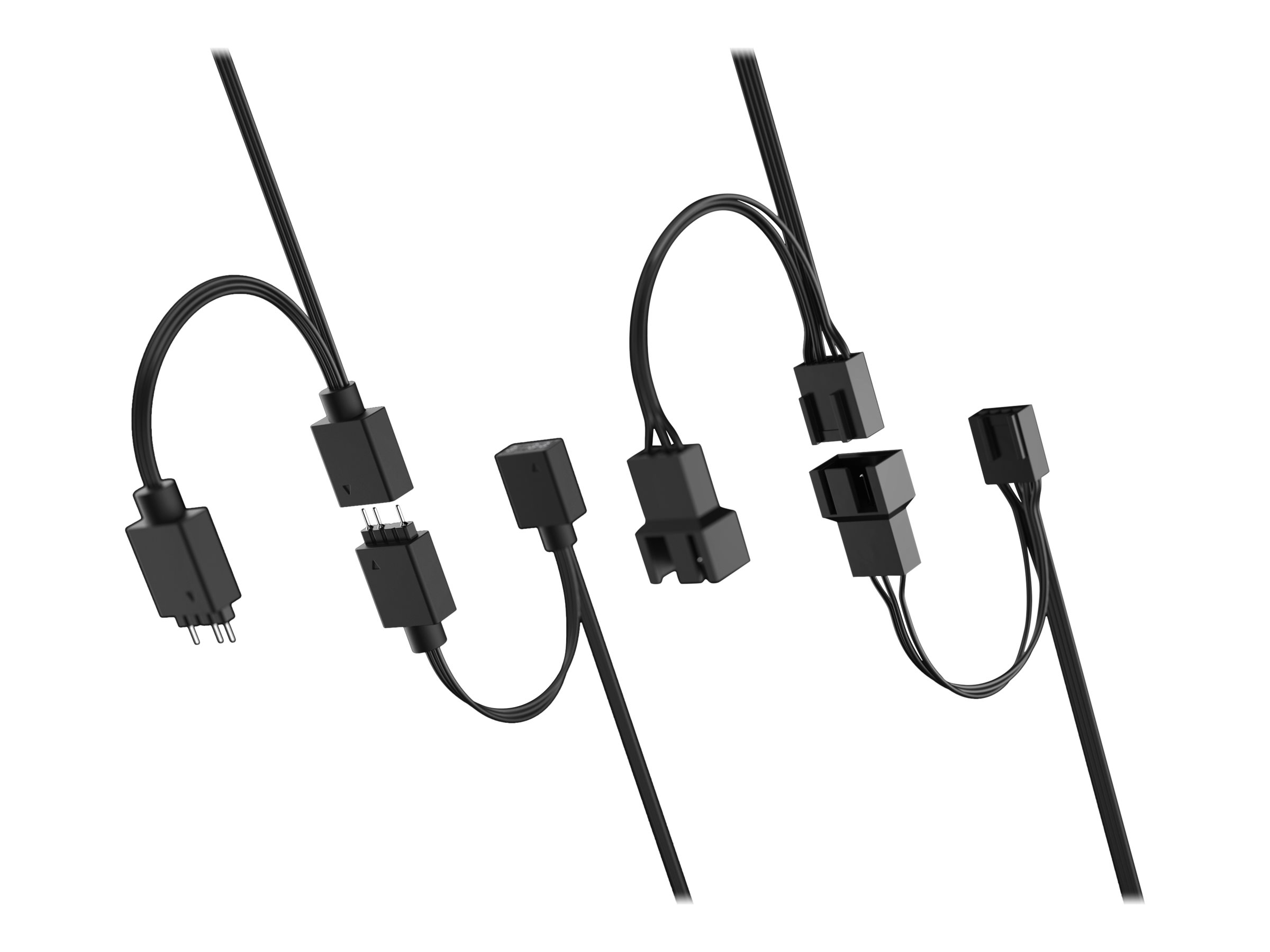 Fractal Design Aspect 12 RGB PWM - Gehäuselüfter - 120 mm - Schwarz (Packung mit 3)500 rpm - 12 V - 55,94 cfm