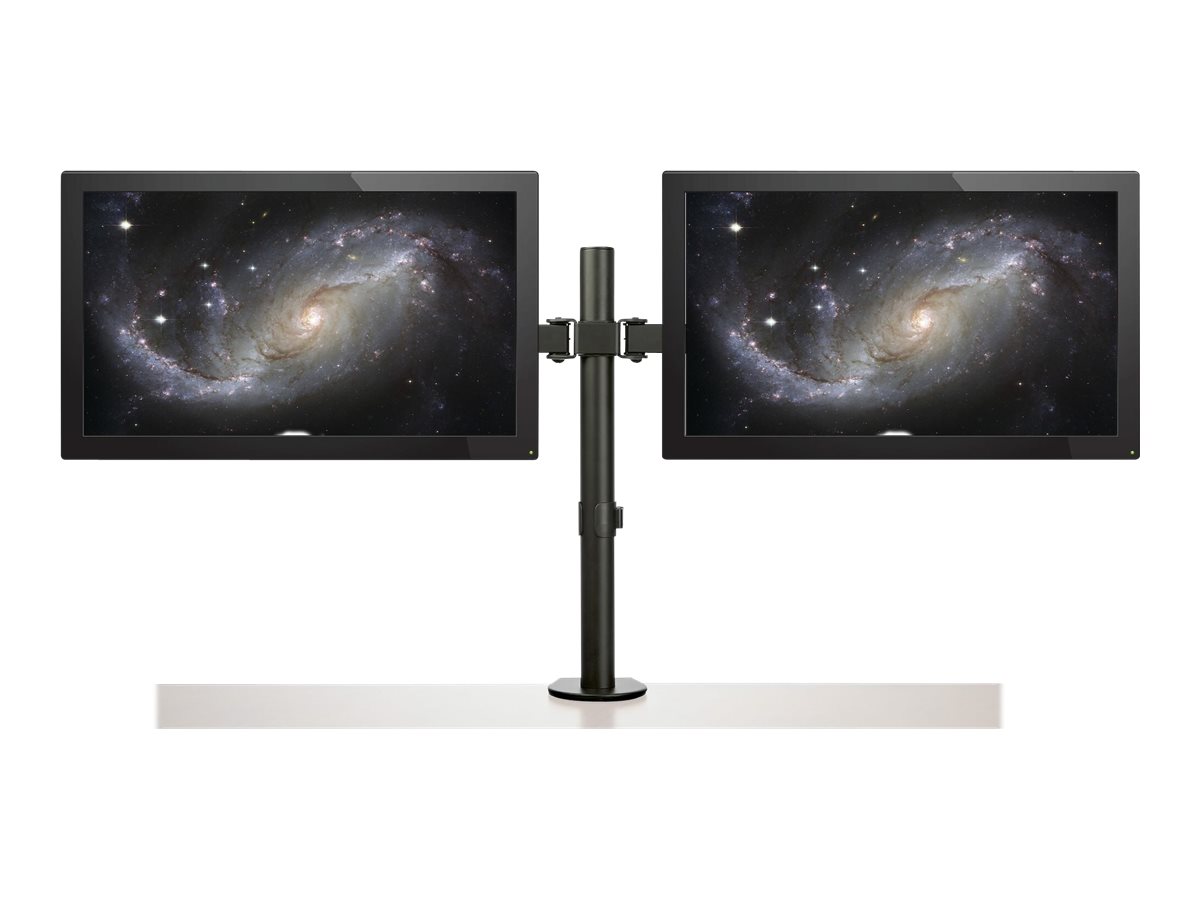 StarTech.com ARMDUAL2 Monitorhalterung (Tischmontage, dual Monitor, schwenkbar,für bis zu 32-Zoll-VESA-Monitore, Monitorarm) - Befestigungskit - einstellbarer Arm - für 2 Monitore - Stahl - Schwarz -