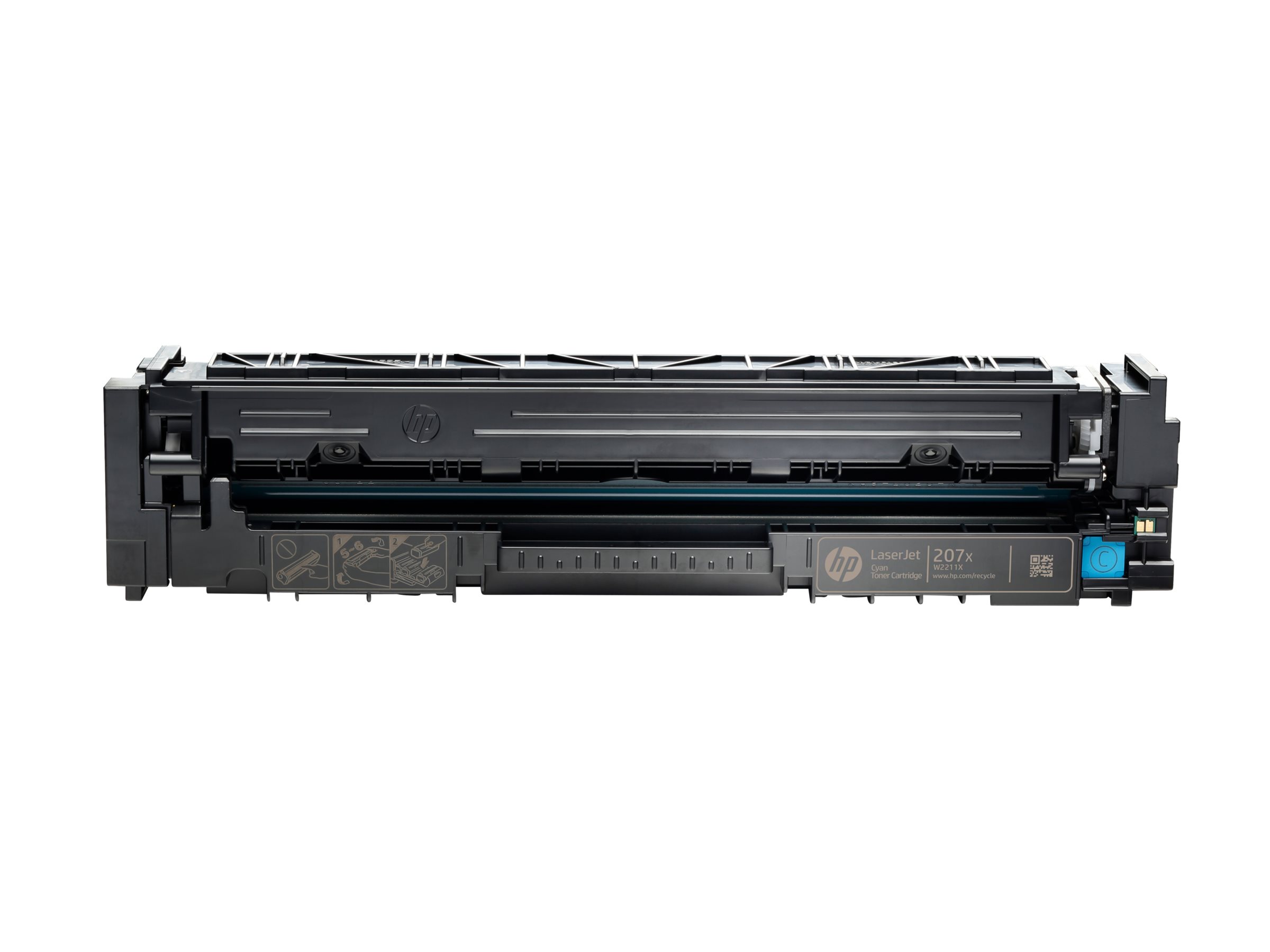 HP 207X - Hohe Ergiebigkeit - Cyan - original - LaserJet - Tonerpatrone (W2211X)für Color LaserJet Pro M255dw - M255nw - MFP M282nw - MFP M283fdn - MFP M283fdw