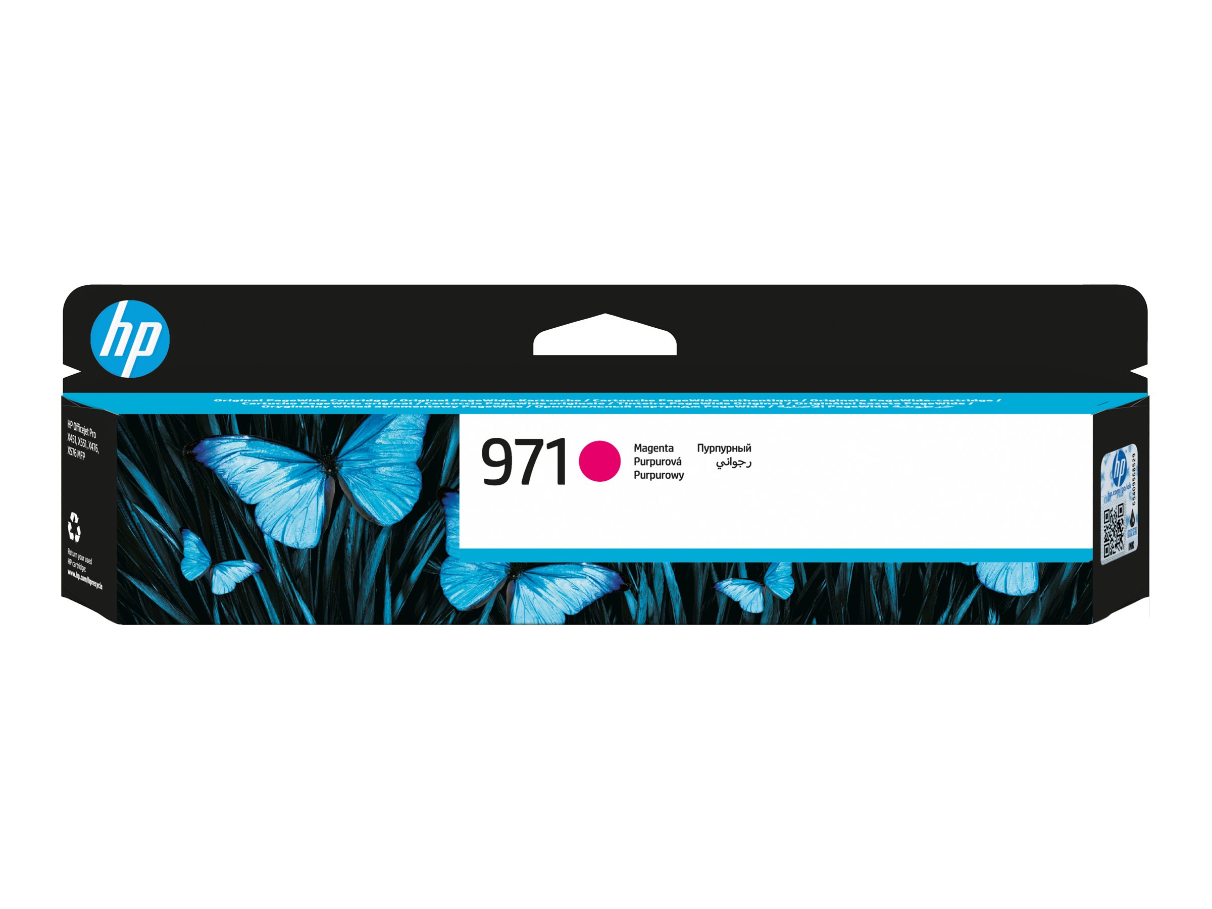HP 971 - Magenta - original - Tintenpatrone -für Officejet Pro X451dn - X451dw - X476dn MFP - X476dw MFP - X551dw - X576dw MFP