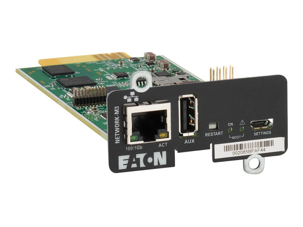Eaton Cybersecure Gigabit NETWORK-M3 Card forUPS and PDU - Fernverwaltungsadapter - Gigabit Ethernet x 1 - für P/N: 5PX3000IRTNG2 - 9PX1500RT-L - 9PX2000RT-L - 9PX2200GRT-L - 9PX3000GRT-L - 9PX3000RT-