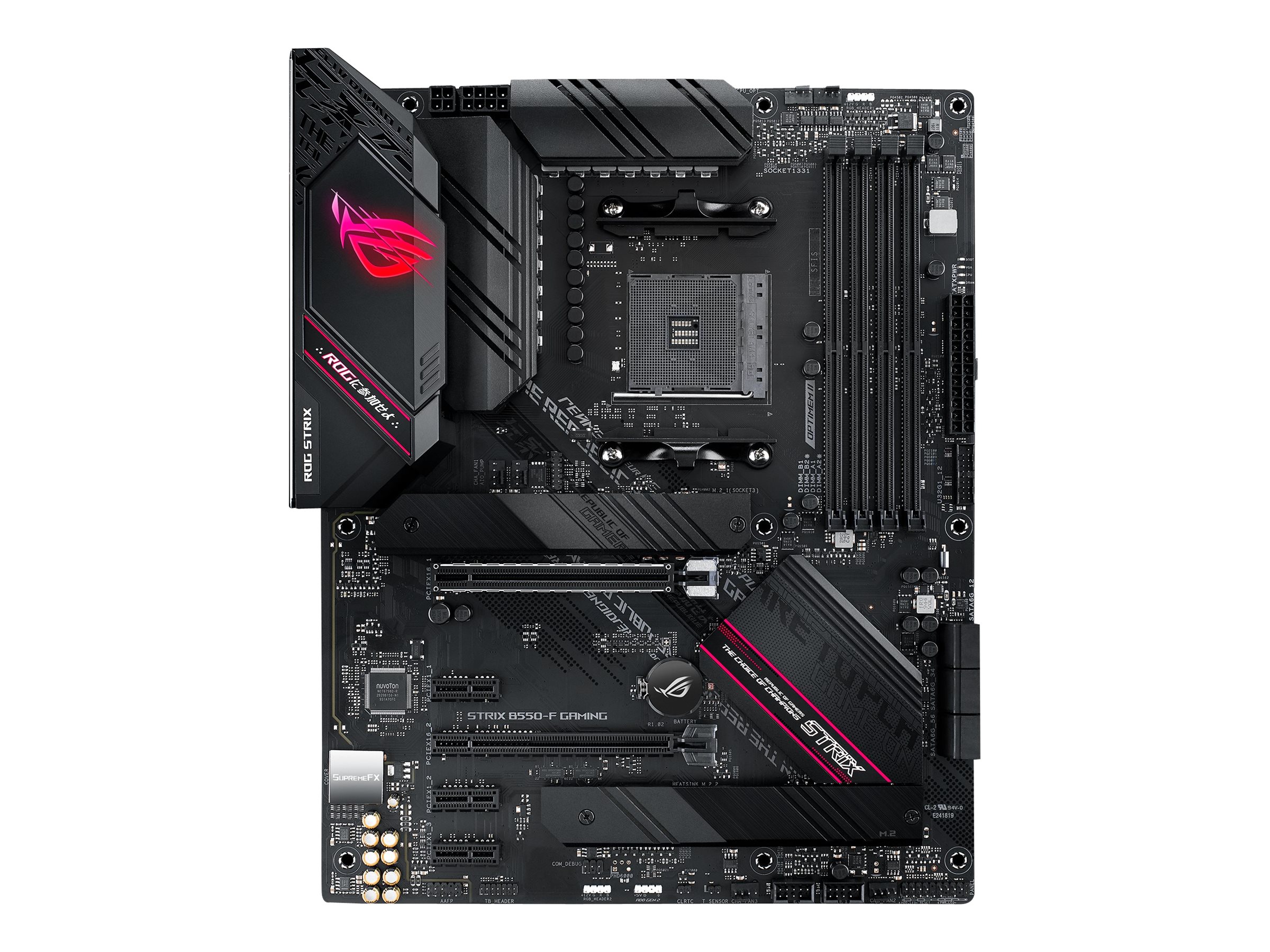 ASUS ROG STRIX B550-F GAMING - Motherboard - ATX - Socket AM4 - AMD B550 Chipsatz - USB-C Gen2, USB 3.2 Gen 1, USB 3.2 Gen 2 - 2.5 Gigabit LAN - Onboard-Grafik (CPU erforderlich)HD Audio (8-Kanal)