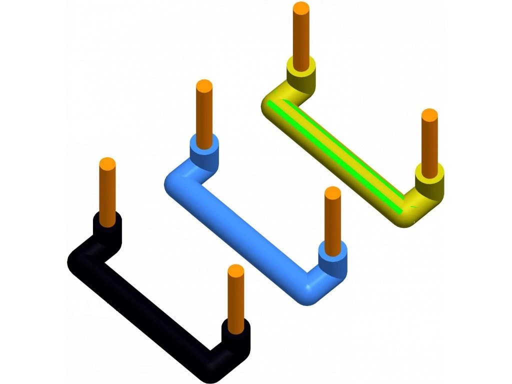 TEM CM15, Kabel für mittlere Spannung, Schwarz, Blau, Grün, Gelb, 1.5 mm², 1 m