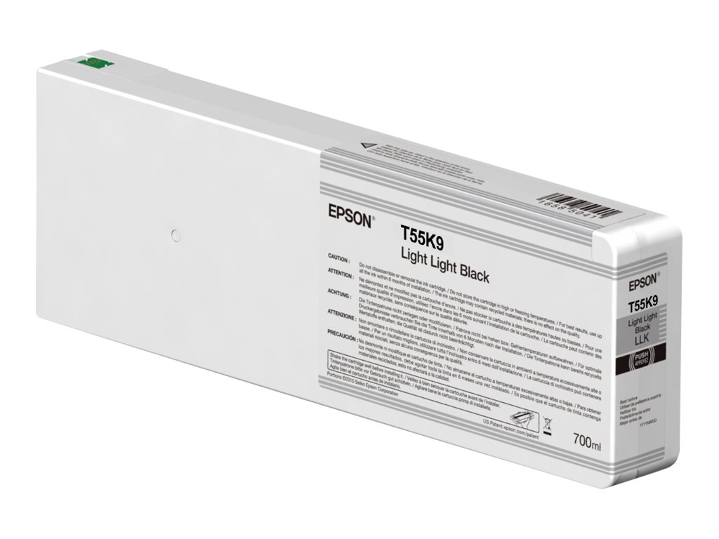 Epson T55K9 - 700 ml - Light Light Black - originalTintenpatrone - für SureColor SC-P6000 - SC-P7000 - SC-P7000V - SC-P8000 - SC-P9000 - SC-P9000V