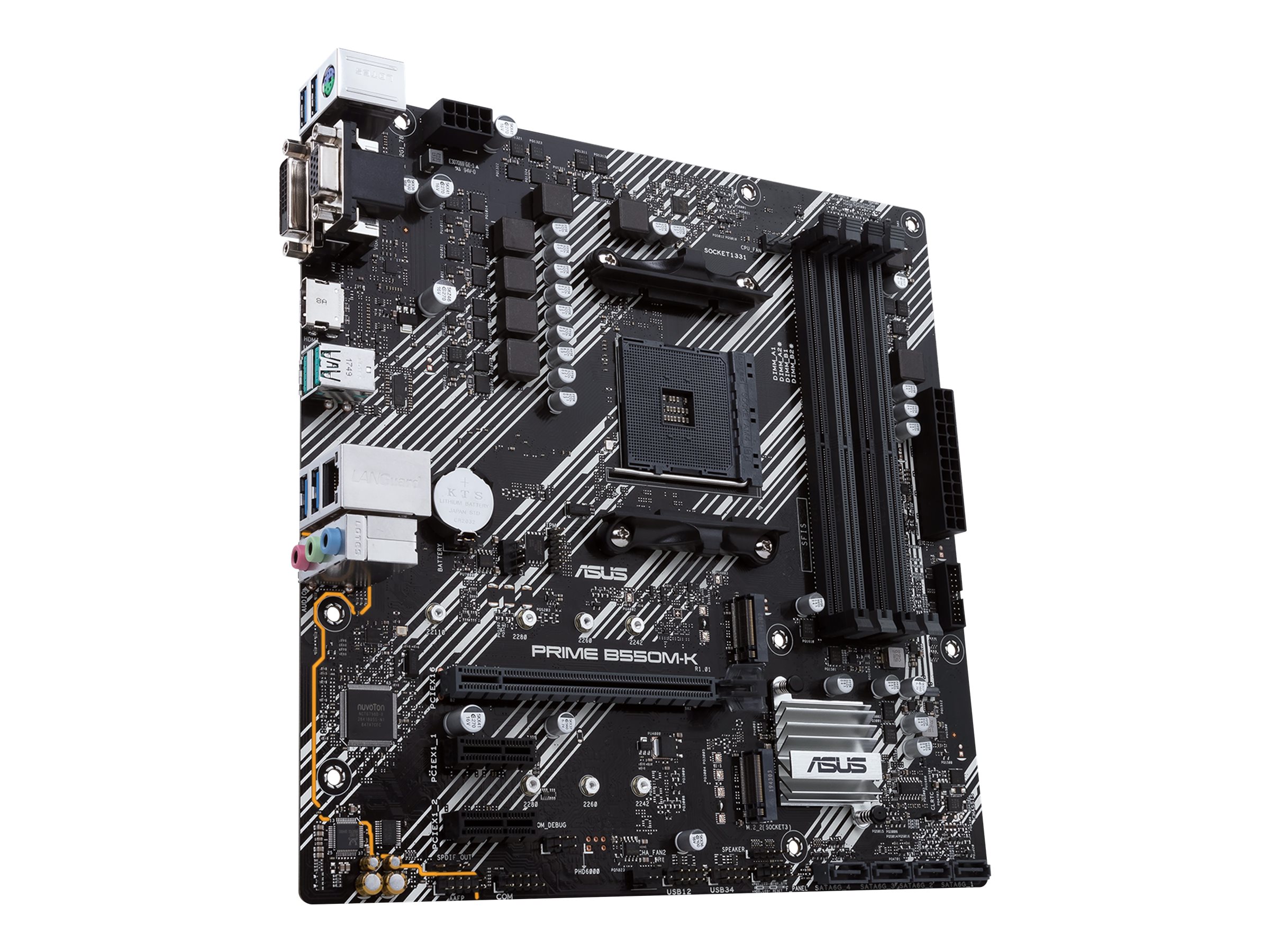 ASUS PRIME B550M-K - Motherboard - micro ATX - Socket AM4 - AMD B550 Chipsatz - USB 3.2 Gen 1, USB 3.2 Gen 2 - Gigabit LAN - Onboard-Grafik (CPU erforderlich)HD Audio (8-Kanal)