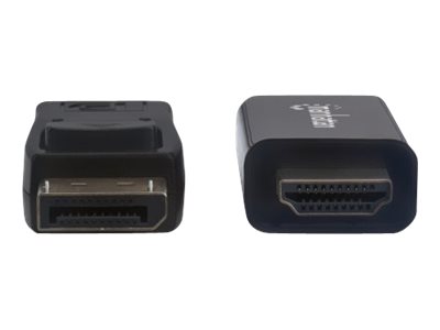 IC Intracom Manhattan DisplayPort 1.2 to HDMI Cable, 4K@60Hz1.8m - Male to Male - DP With Latch - Black - Not Bi-Directional -  - Polybag - Adapterkabel - DisplayPort männlich eingerastet zu HDMI männ