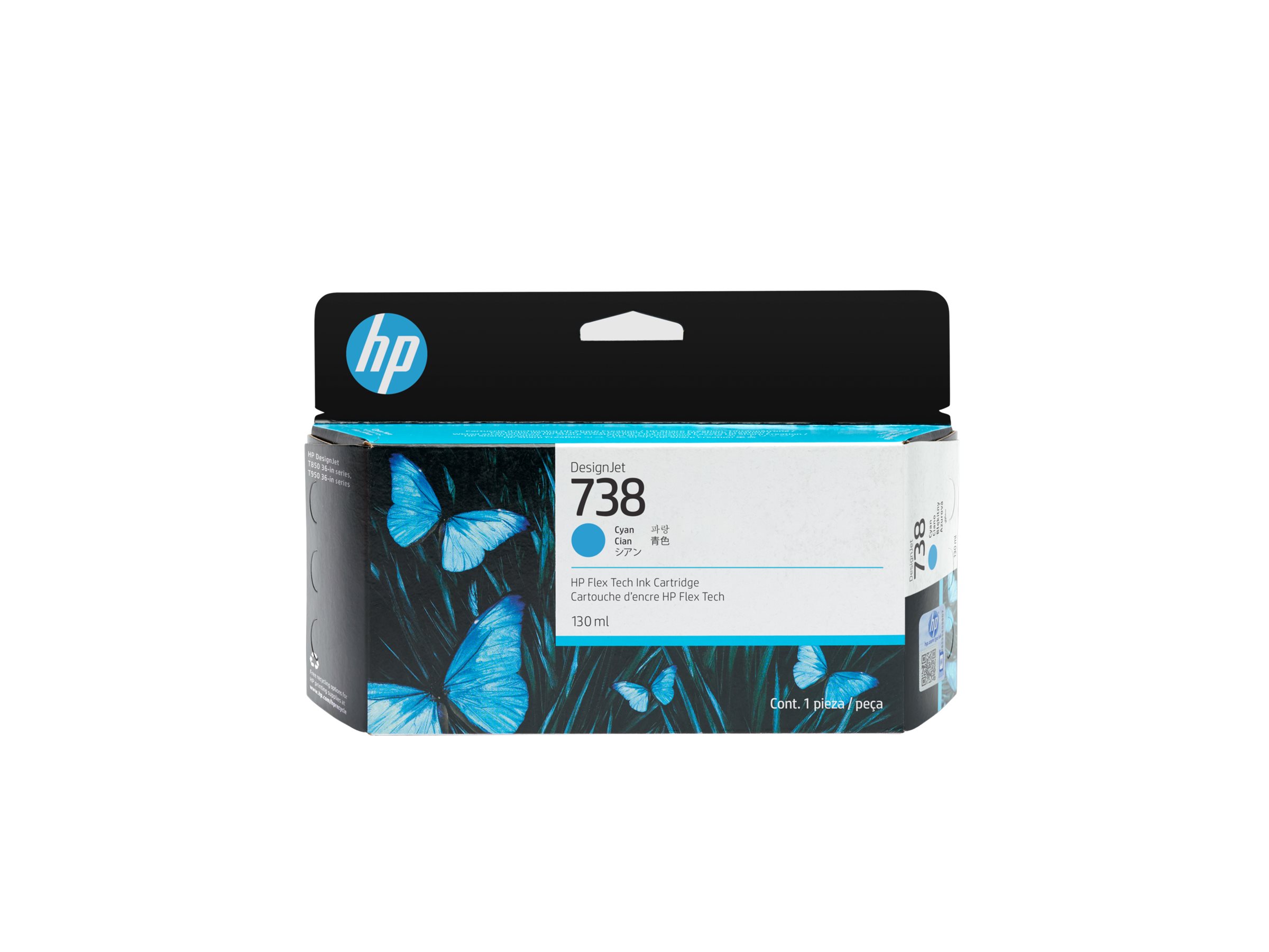 HP 738 - 130 ml - Cyan - original - DesignJetTintenpatrone - für DesignJet T950 - XT950