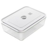 Zwilling FRESH & SAVE, Box, Rechteckig, 2 l, Grau, Glas, Kunststoff, Silikon, 180 °CFridge Box Glass Vacuum Fridge Box - 24 x 18 x 10cm - grey