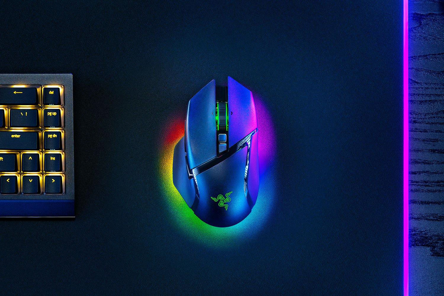 Razer Basilisk V3 pro - Maus - ergonomischFür Rechtshänder - optisch - 11 Tasten - kabellos - Bluetooth