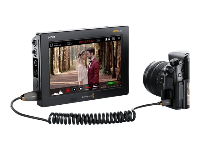 Blackmagic Video Assist 12G HDR - LCD/DVR-Kombination - Farbe - auf Kamera - 17.8 cm (7")High Definition - Schwarz