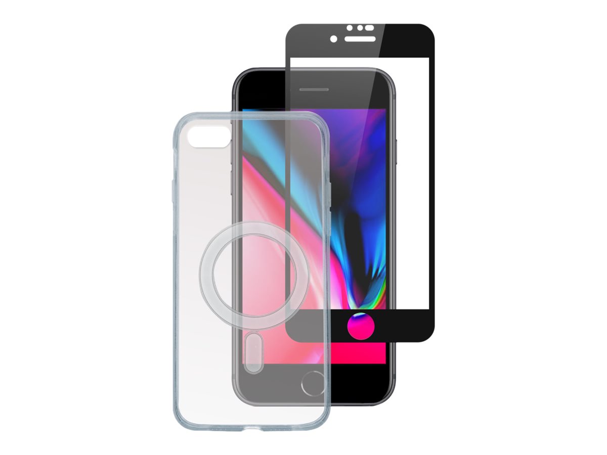 4smarts 360° Starter Set - Schutzhülle hintere Abdeckung für Mobiltelefon - kompatibel mit MagSafe - fettabweisende Beschichtung, Thermoplastisches Polyurethan (TPU)