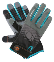 Gardena 11520-20, Gartenhandschuhe, Schwarz, Blau, Grau, M, Baumwolle, Elastan, Nylon, Polyester, Polyurethan, Gummi, 44% Polyester, 32% Nylon, 12% Gummi, 6% Polyurethan, 4% Baumwolle, 2% Elasthan