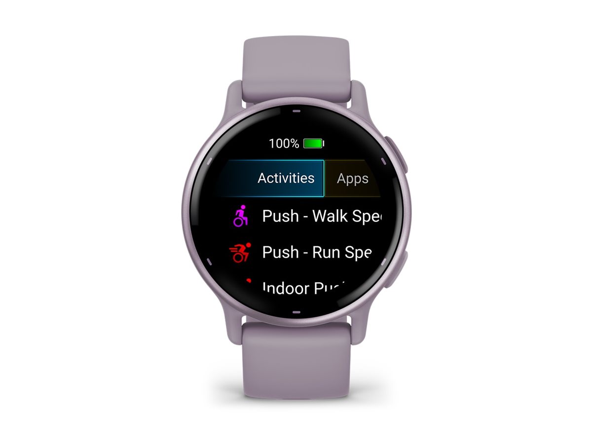 Garmin vívoactive 5 - Orchid - intelligente Uhr mit Band - Silikon - Handgelenkgröße: 125-190 mm - Anzeige 3.04 cm (1.2")4 GB - Bluetooth - ANT+ - Wi-Fi - 26 g