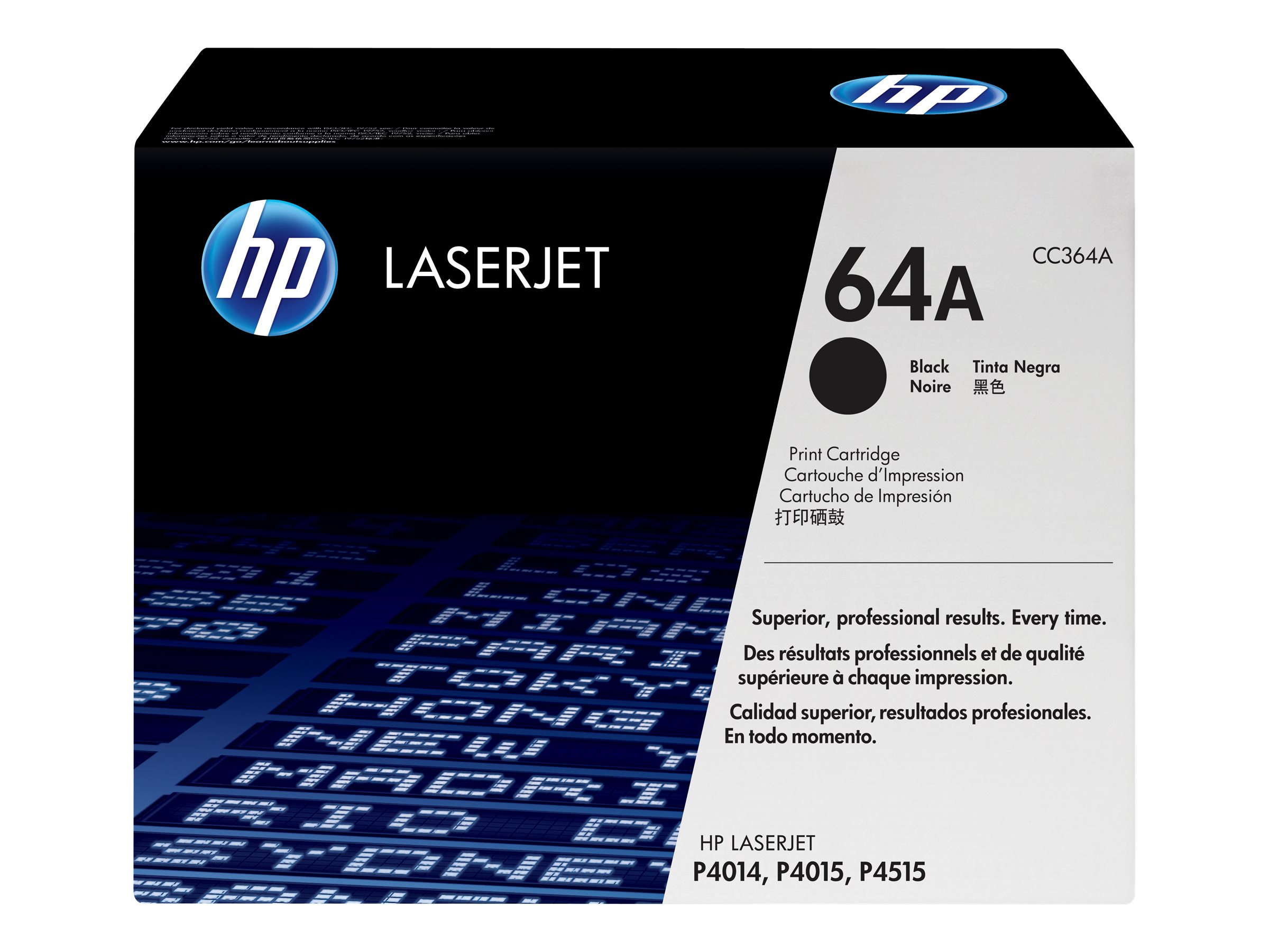 HP 64A - Schwarz - original - LaserJet - Tonerpatrone (CC364A)für LaserJet P4014 - P4015 - P4515