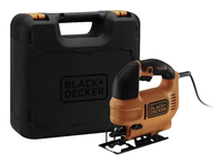 Black & Decker KFBES500K-QS, Oberer Griff, Schwarz, Orange, 45°, Aluminium, Laminat, Kunststoff, Stahl, Holz, 3000 SPM, 7 cmPendelhubstichsäge - 500W