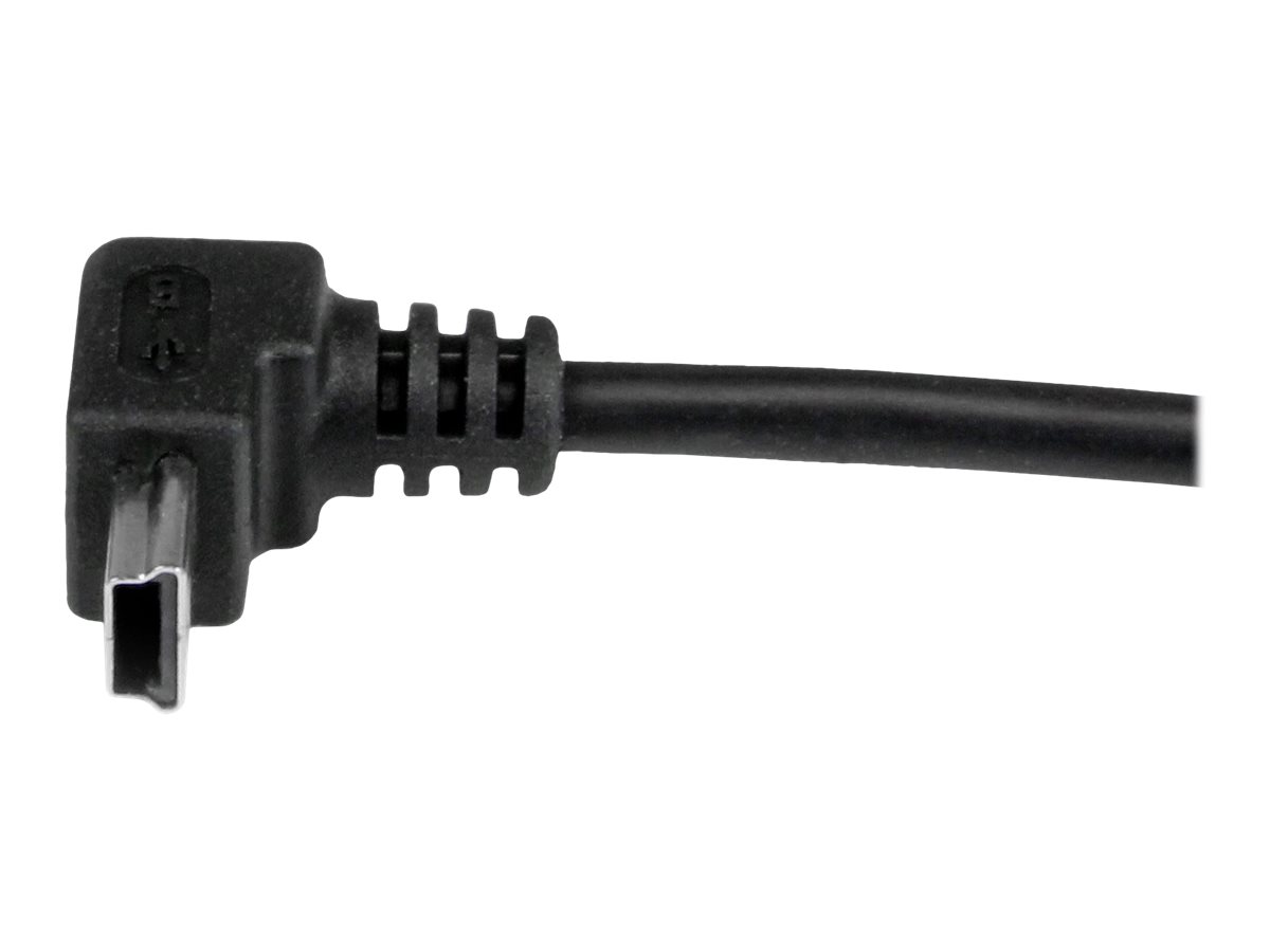 StarTech.com 1m USB auf Mini USB Anschlusskabel 90° gewinkelt - USB A zu Mini B Kabel - 1 x USB A (St)1 x USB Mini B (St) - Schwarz - USB-Kabel - USB (M) zu Mini-USB - Typ B (M) - 1 m - 90° Stecker -