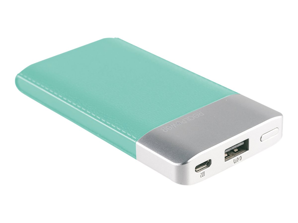 RealPower PB-4000 Fashion - Powerbank - 4000 mAh - 2 A (USB)Lake Blue