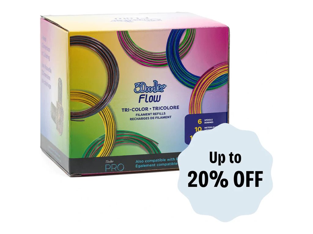 3Doodler Kirschrot, Rot, magentafarben, Gold, orange, pink, Lemon, Gelb, grün, Wald, teal, Kobalt, Blau, marineblau, fliederfarben , Clear Blue, Klar Weiß, weiß, Grau, Schwarz - PLA-Filament (3D)