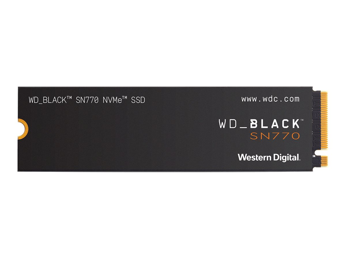 WD_BLACK SN770 WDS100T3X0E - SSD - 1 TB - intern - M.2 2280 - PCIe 4.0 x4 (NVMe)Kapazität - 2280-Formfaktor - 3D-NAND-TLC-Flash - Sandisk-Controller - 5.150/4.900 MB/s Lesen/Schreiben - 600 TBW