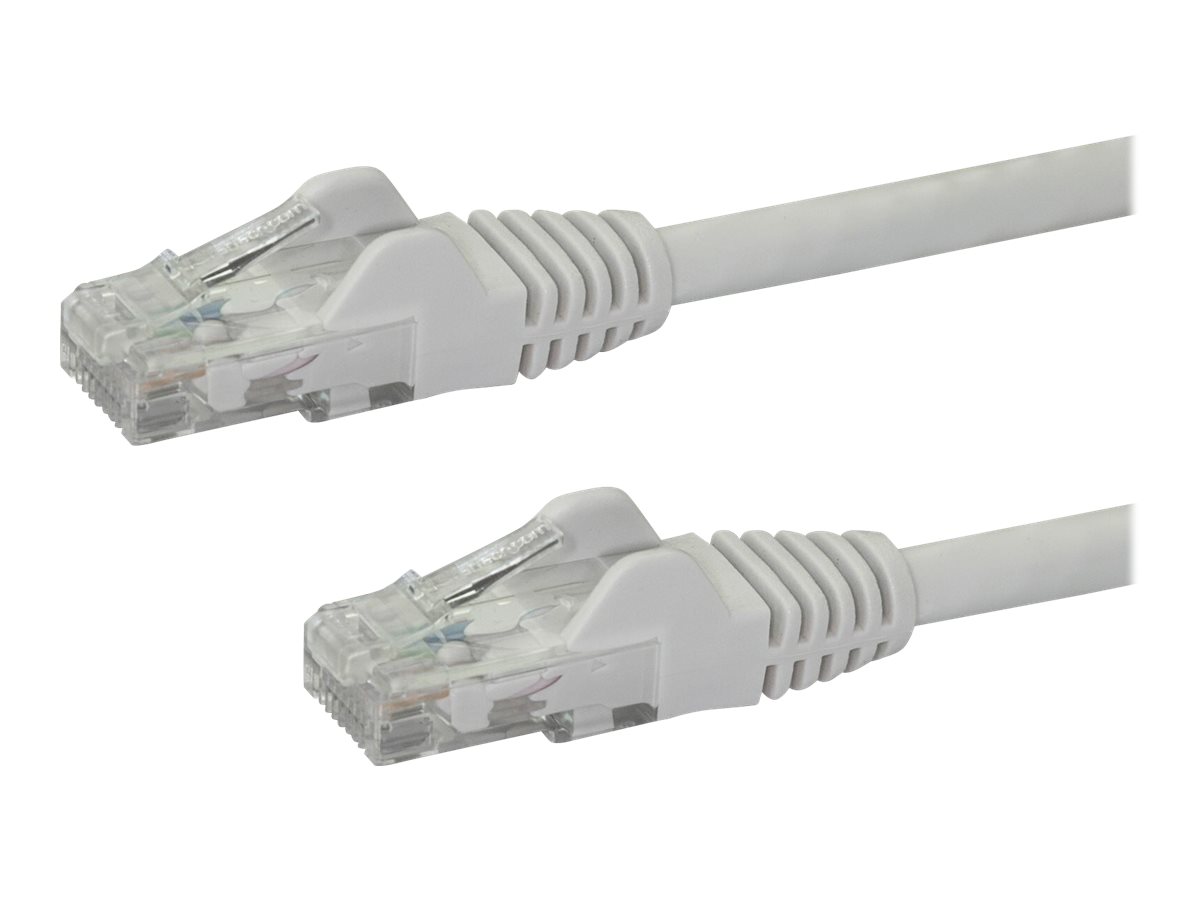 StarTech.com Startech 50cm CAT6 Ethernet Cable, 10 Gigabit Snagless RJ45 650MHz 100W PoE Patch Cord, CAT 6 10GbE UTP Network Cable w/Strain Relief, White, Wiring is UL Certified/TIA - Category 6 - 24A