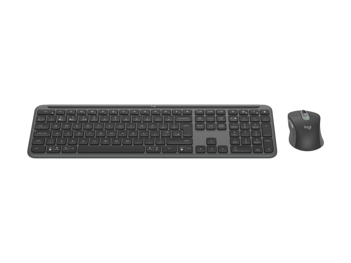 Logitech Signature Slim Combo MK950 - Tastatur-und-Maus-Set100% - full size - kabellos - Bluetooth 5.1 LE - QWERTY - US International - Graphite