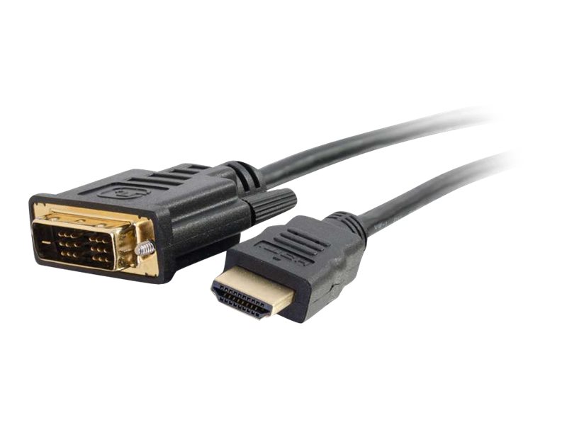 C2G 2m (6ft) HDMI to DVI Cable - HDMI to DVI-DAdapter Cable - 1080p - M/M - Adapterkabel - DVI-D männlich zu HDMI männlich - 2 m - abgeschirmt - Schwarz