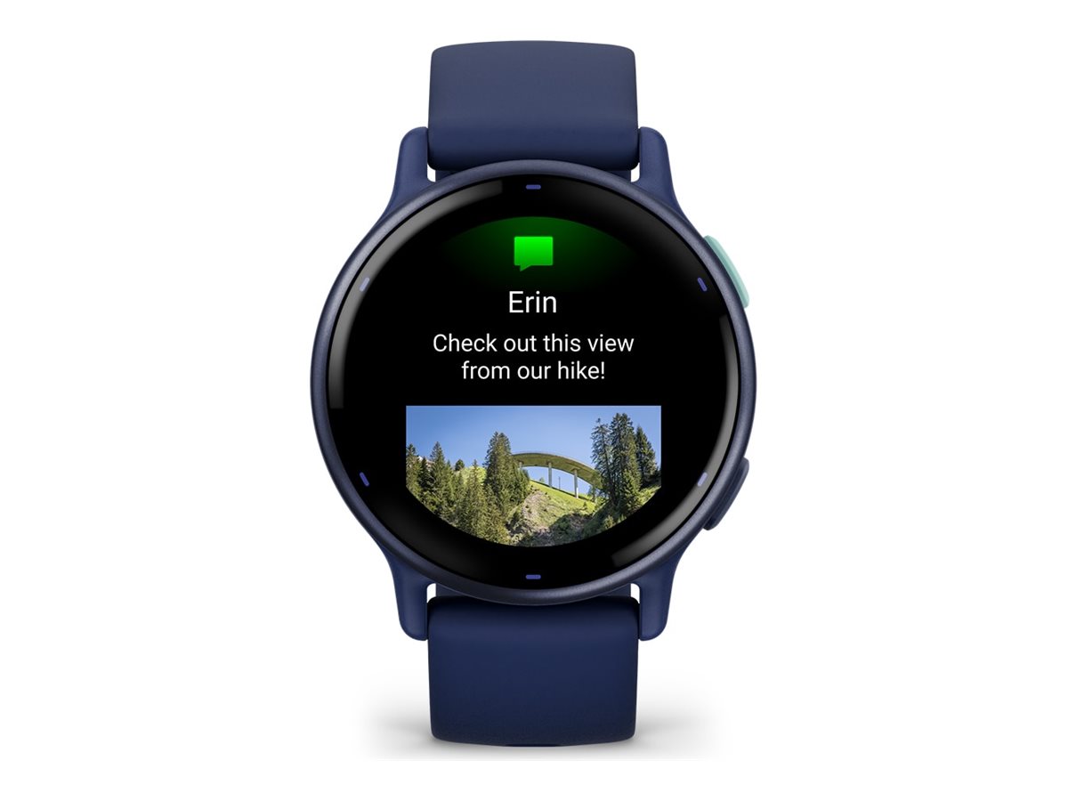 Garmin vívoactive 5 - Marineblau - intelligente Uhr mit Band - Silikon - Handgelenkgröße: 125-190 mm - Anzeige 3.04 cm (1.2")4 GB - Bluetooth - ANT+ - Wi-Fi - 26 g