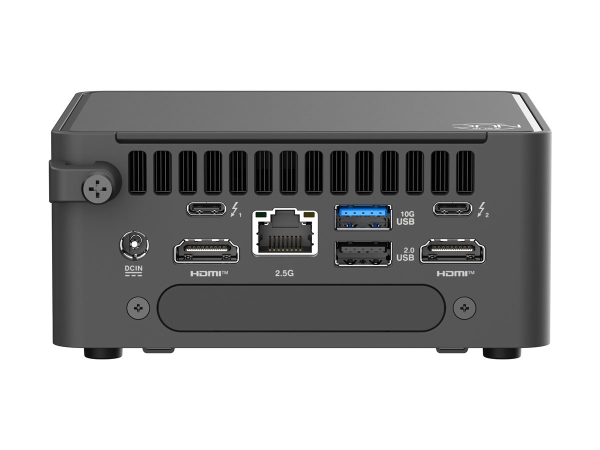 ASUS NUC 15 Pro Tall Kit RNUC15CRHV500002 - BareboneMini-PC - 1 x Core Ultra 5 235H / 2.4 GHz - vPro - RAM 0 GB - Arc Graphics 140T - 1GbE - 2.5GbE - Wi-Fi 6 - Bluetooth - Wi-Fi 7 - WLAN: 802.11a/b/g/