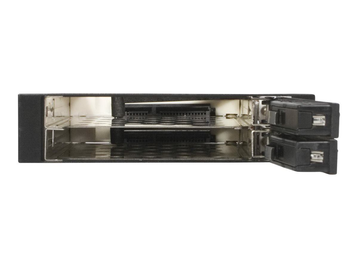 StarTech.com SATA Wechselrahmen 3,5 Zoll trägerlos - Mobiles Festplatten Speicher Rack für 2x 6,4cm (2,5)Hot Swap HDD in Schwarz - Laufwerksschachtadapter - Schwarz
