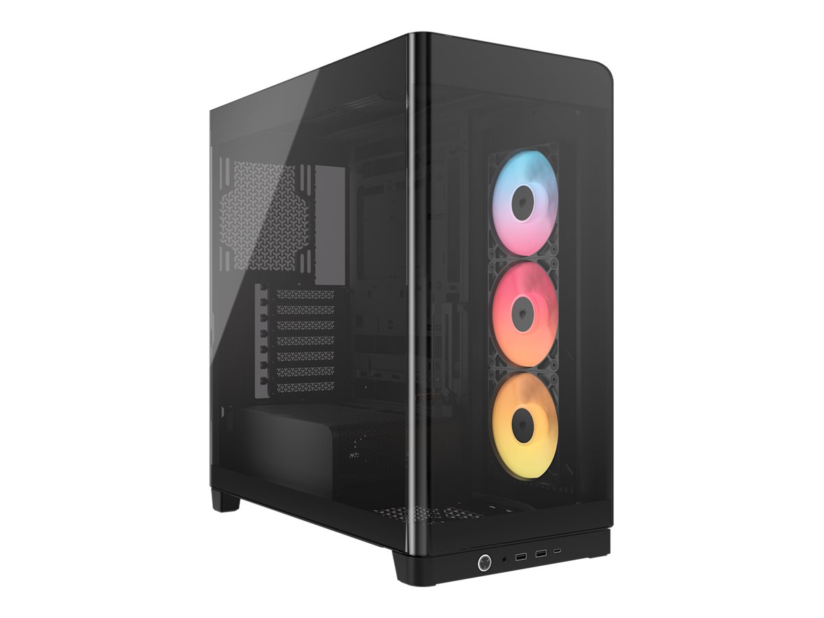 Corsair FRAME 4500X RS-R ARGB - Mid tower - E-ATX - Seitenteil mit Fenster (gehärtetes Glas)keine Spannungsversorgung (ATX) - Schwarz - USB/Audio