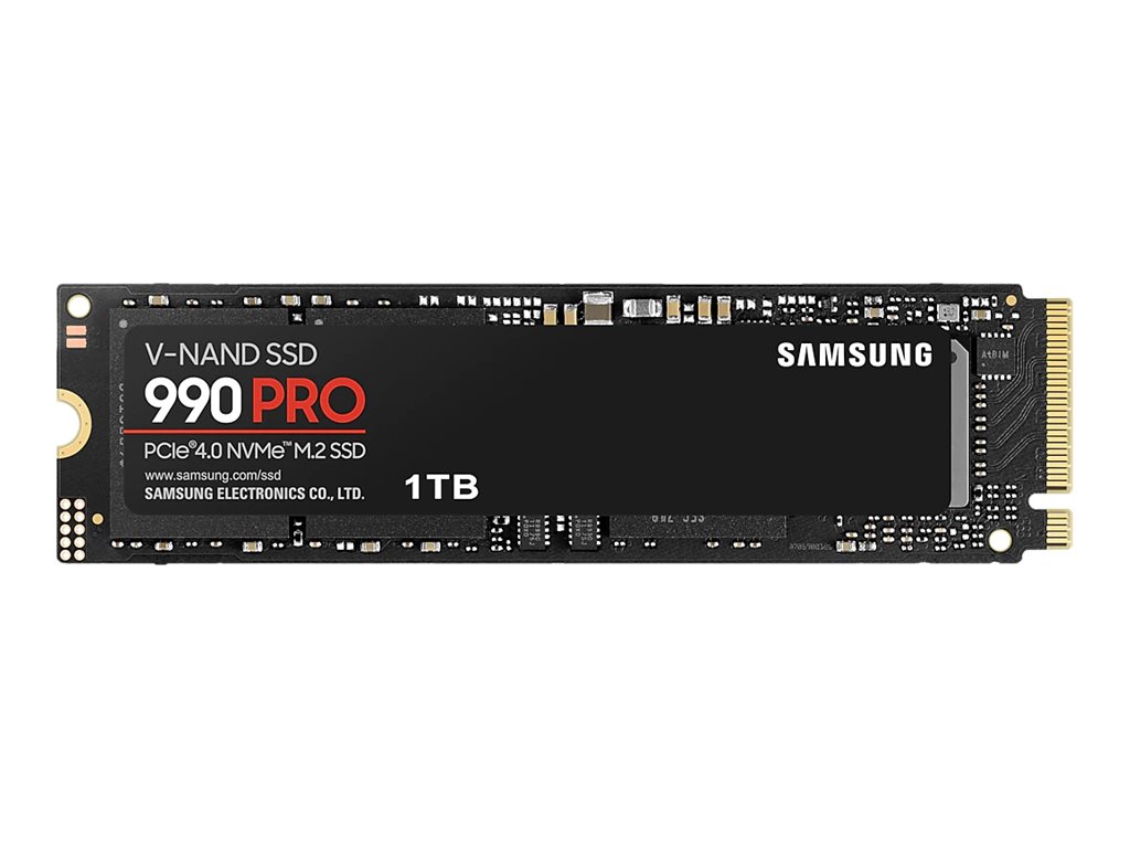 Samsung 990 PRO MZ-V9P1T0BW - SSD - verschlüsselt - 1 TB - intern - M.2 2280 - PCIe 4.0 x4 (NVMe)256-Bit-AES - TCG Opal Encryption 2.0