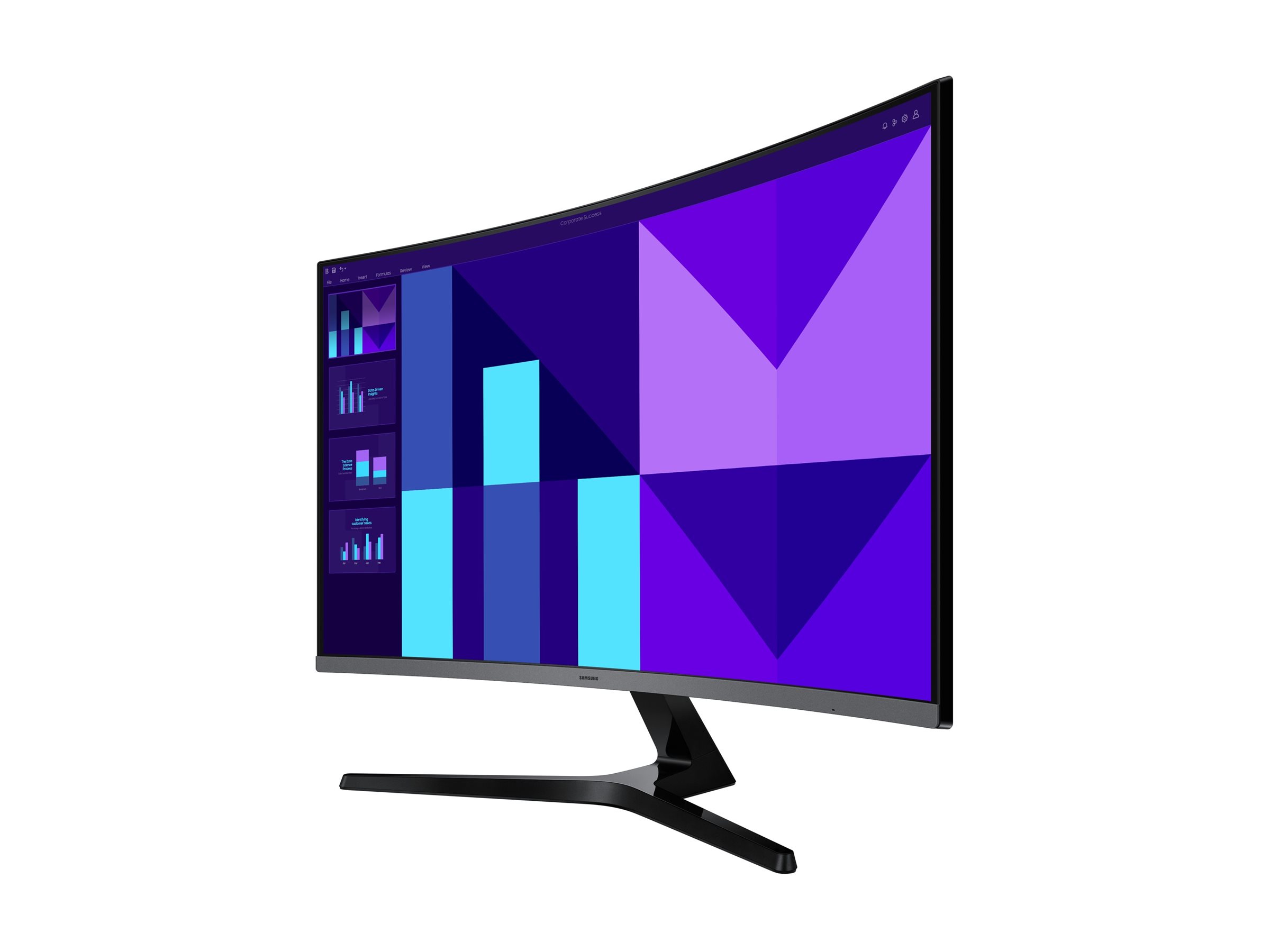 Samsung Essential S3 S32D396GAU - S39GD Series - LED-Monitor - gebogen - 81.3 cm (32")1920 x 1080 Full HD (1080p) @ 100 Hz - VA - 250 cd/m² - 3000:1 - 4 ms - HDMI - VGA - Lautsprecher - Schwarz